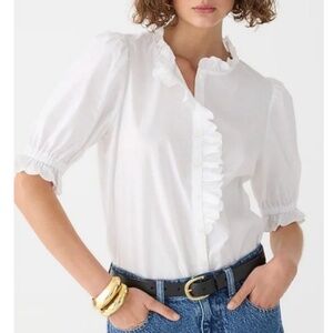 J Crew ruffle shirt